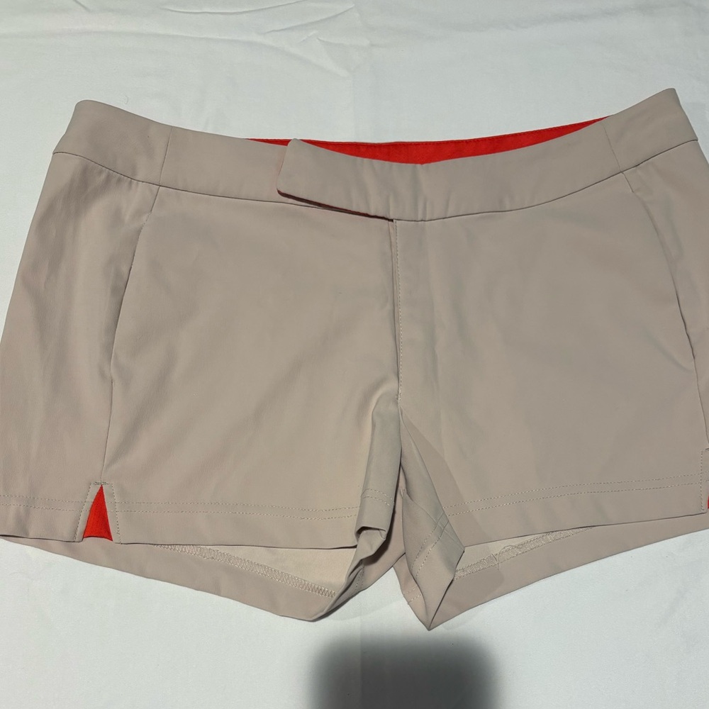 Nike Tan and Red Athletic Shorts Performance Fit